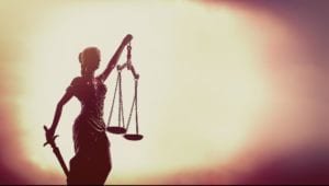 Lady Justice figurine