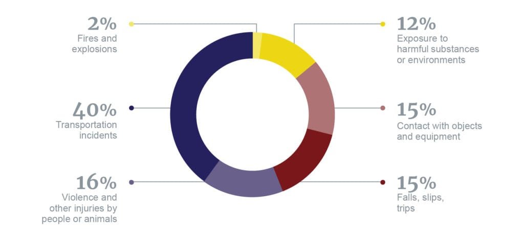 Causes of fatal workplace injuries