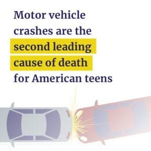 Car crashes are 2nd leading cause of teen deaths