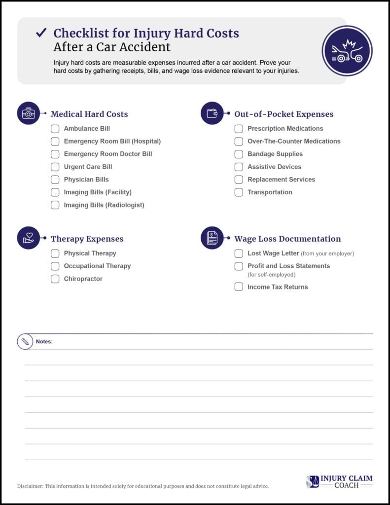 Car Accident Damages Checklist p1