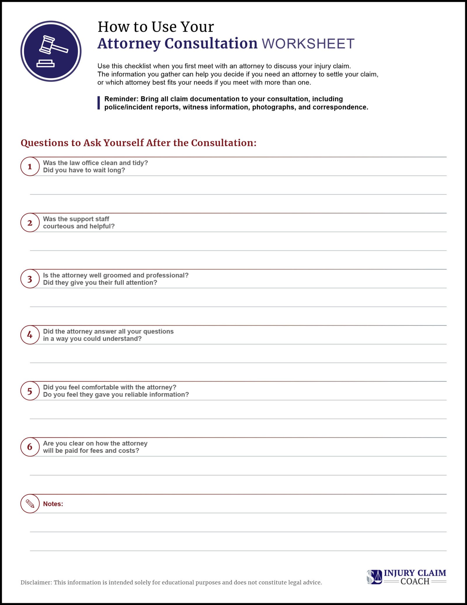 Choosing Attorney Checklist page 2