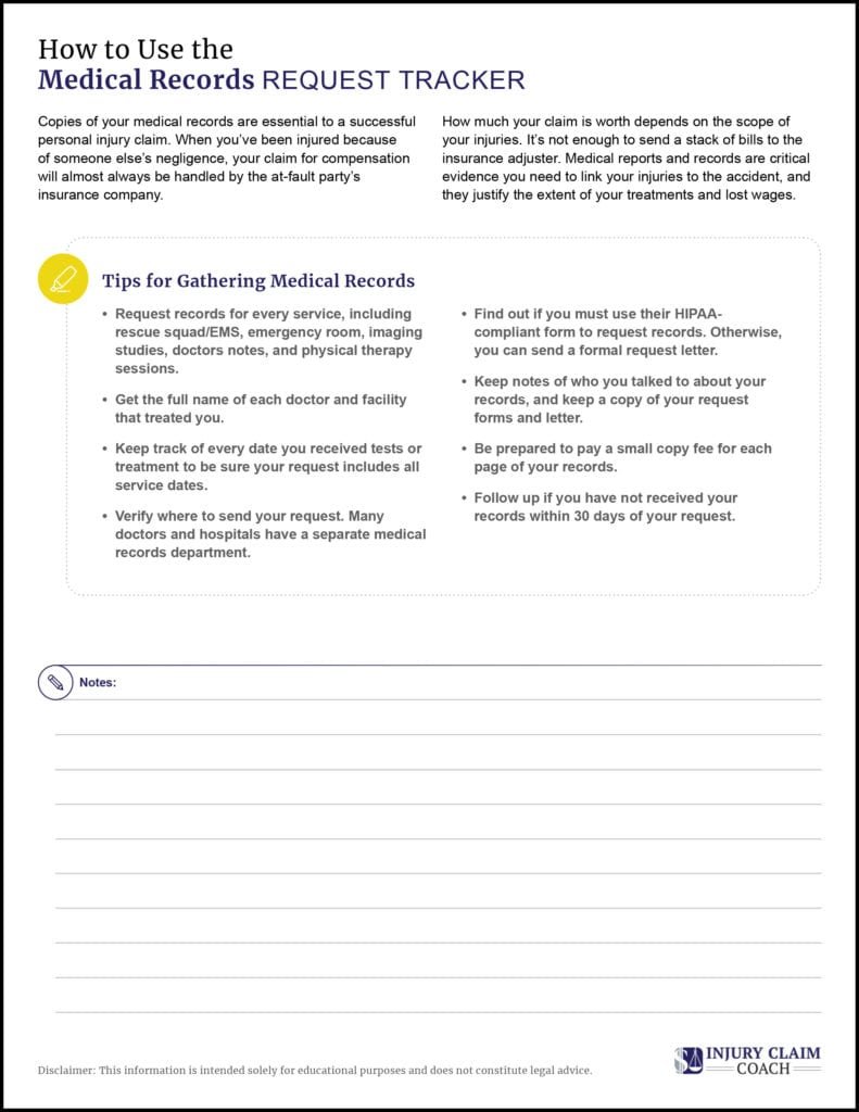 How to use the medical records request tracker