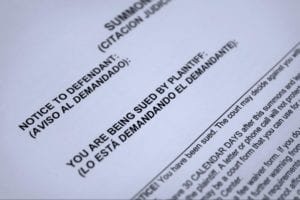 Close up shot of a summons