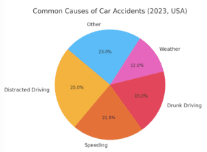major causes of car wrecks across the U.S. in 2023